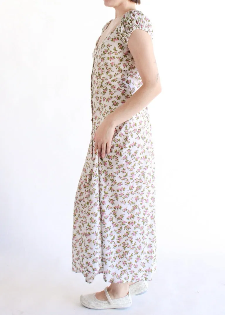 Vintage Floral Dress D0238