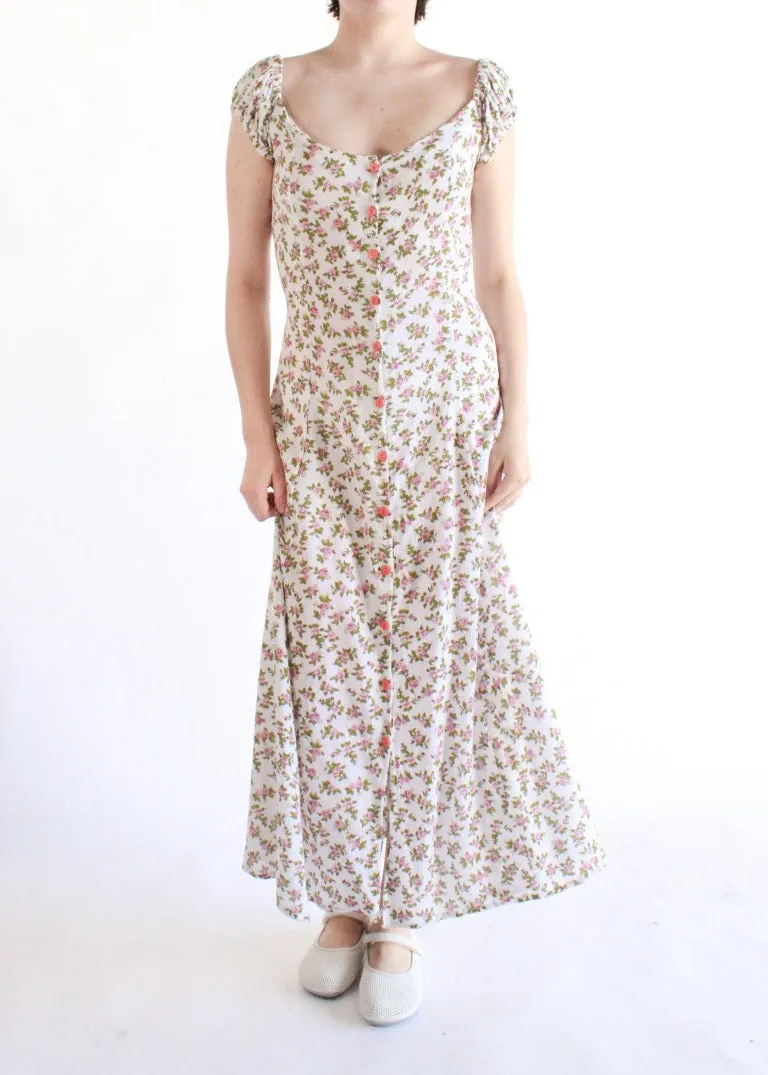 Vintage Floral Dress D0238