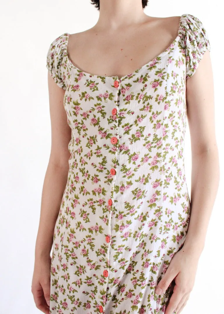 Vintage Floral Dress D0238