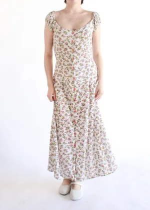 Vintage Floral Dress D0238