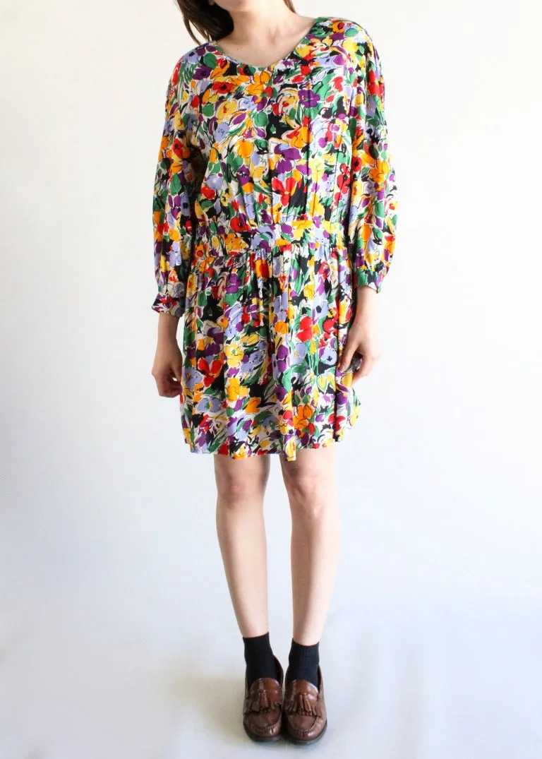 Vintage Floral Dress D0351