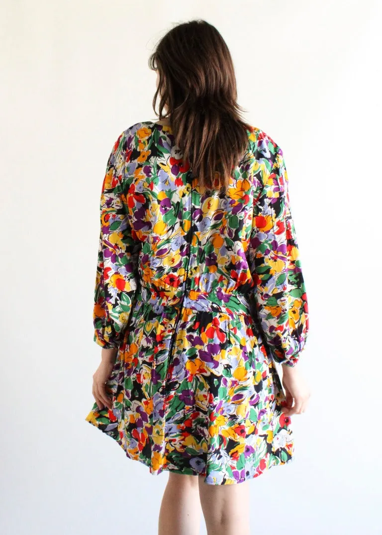 Vintage Floral Dress D0351