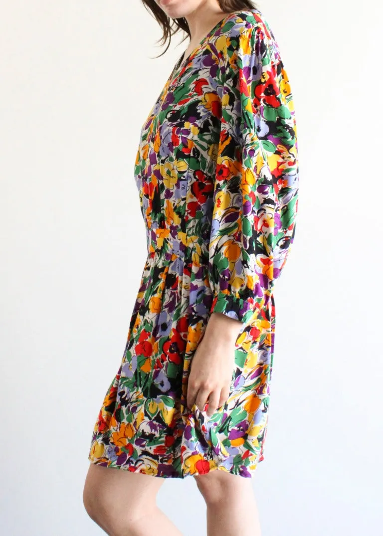 Vintage Floral Dress D0351
