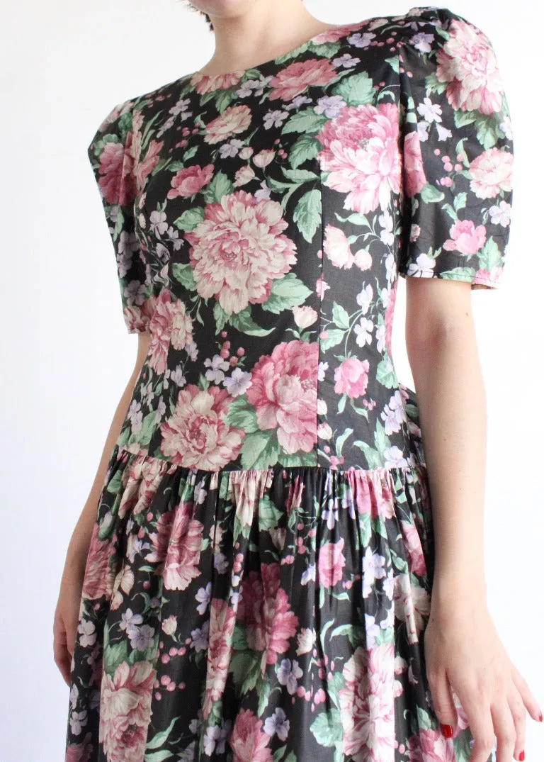Vintage Floral Dress D0450