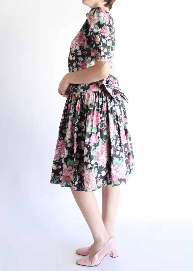 Vintage Floral Dress D0450