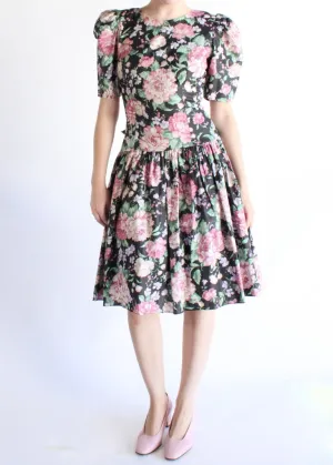 Vintage Floral Dress D0450