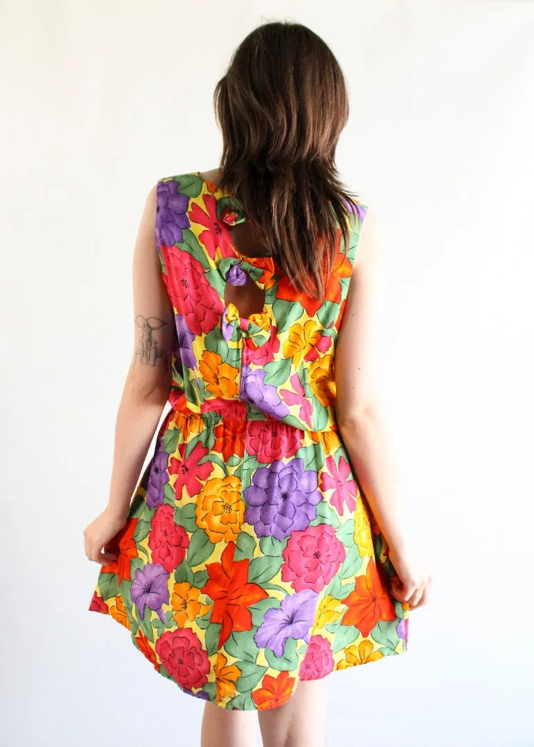 Vintage Floral Dress D0477