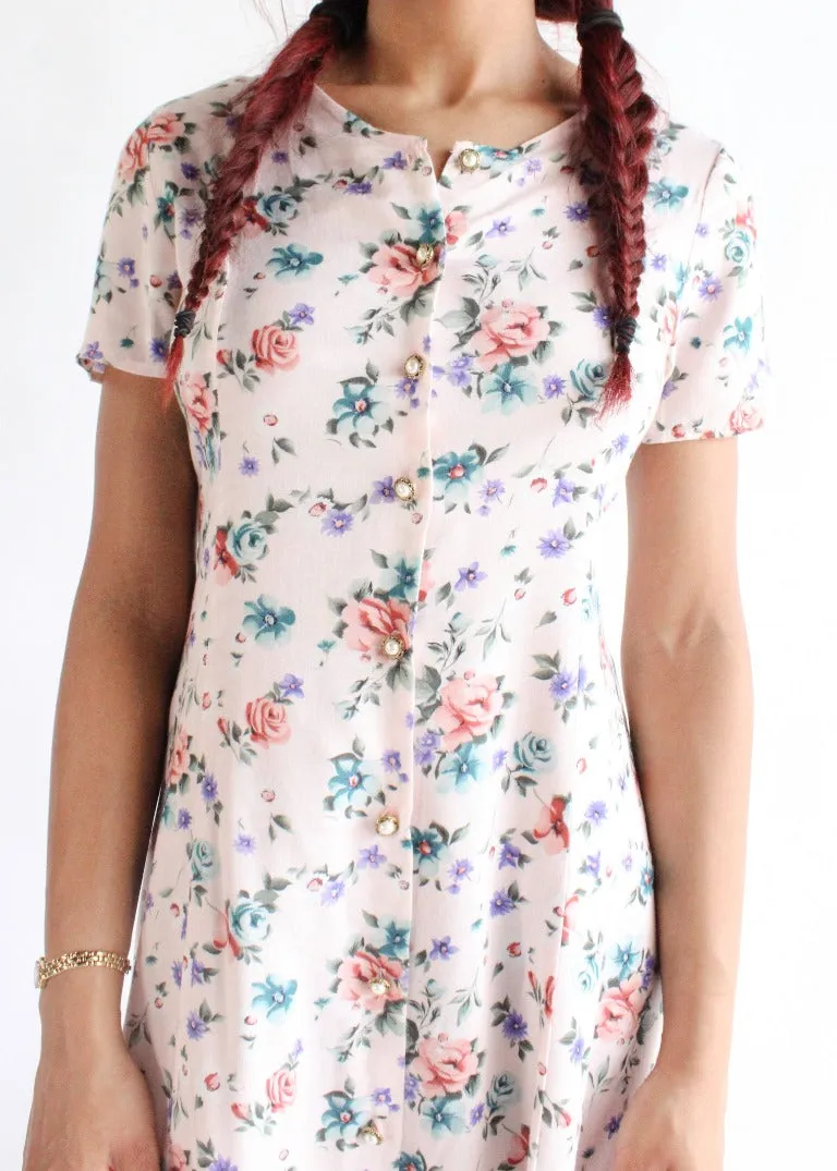 Vintage Floral Dress D0567
