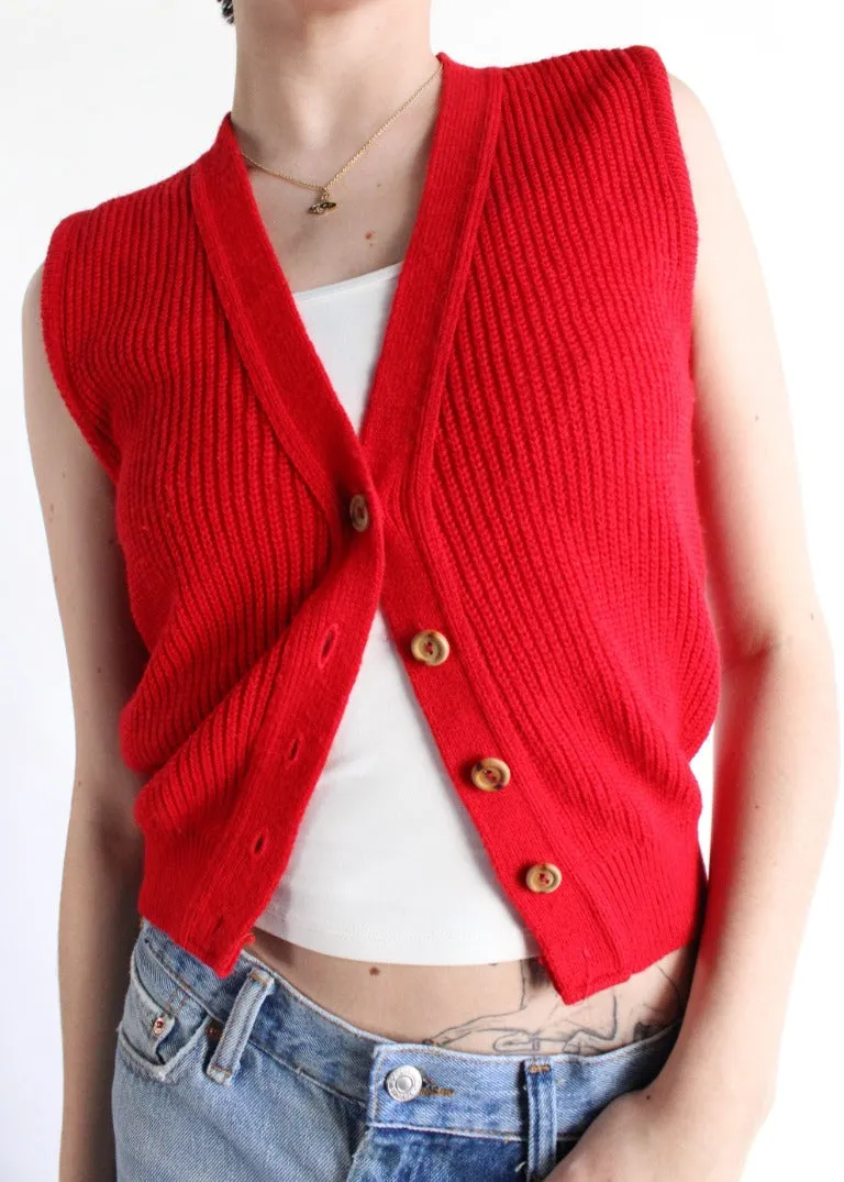 Vintage Knit Vest S0665
