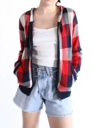 Vintage Plaid Knit Sweater S0683