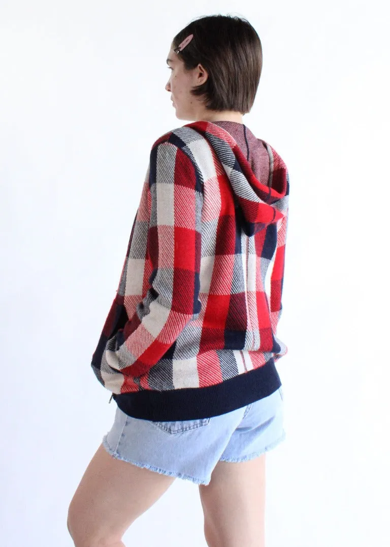 Vintage Plaid Knit Sweater S0683