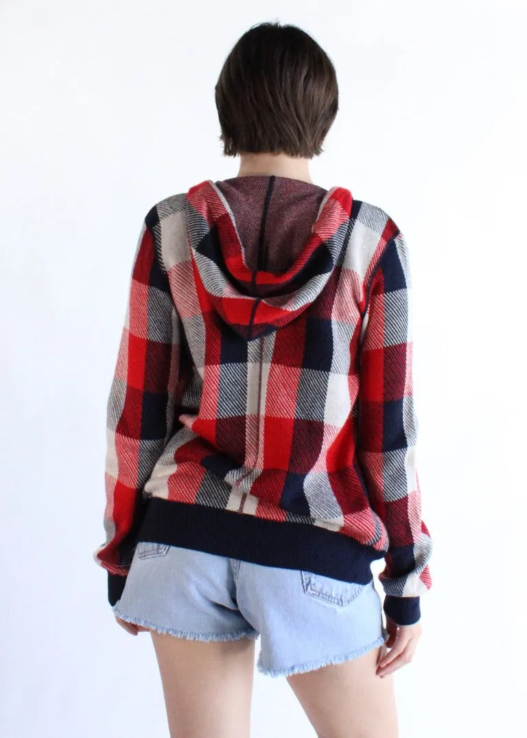 Vintage Plaid Knit Sweater S0683