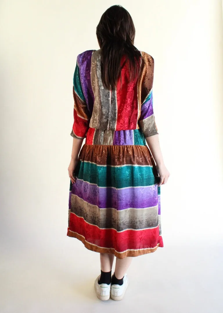 Vintage Striped Dress D0371