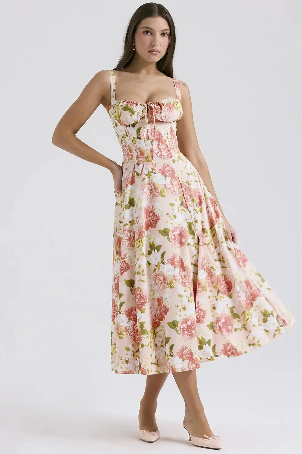Vintage Summer Print Casual Sexy Backless Maxi Floral Women Dress Dress