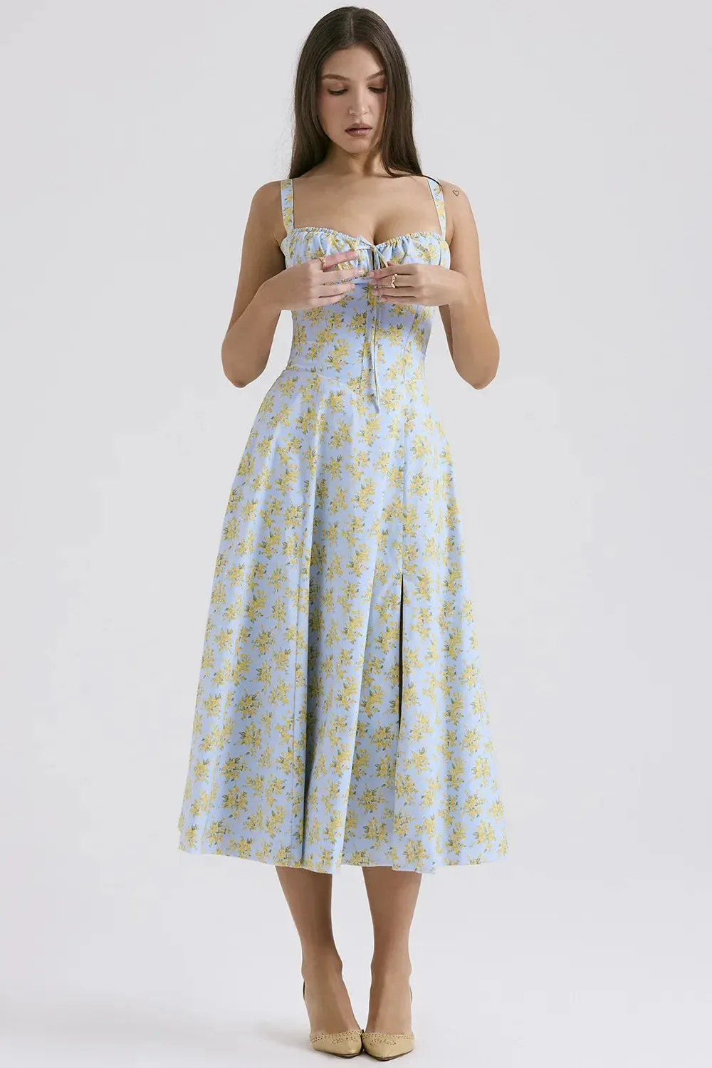Vintage Summer Print Casual Sexy Backless Maxi Floral Women Dress Dress