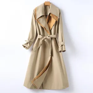 Vionna | Classic Trench Coat with Turn-Down Collar