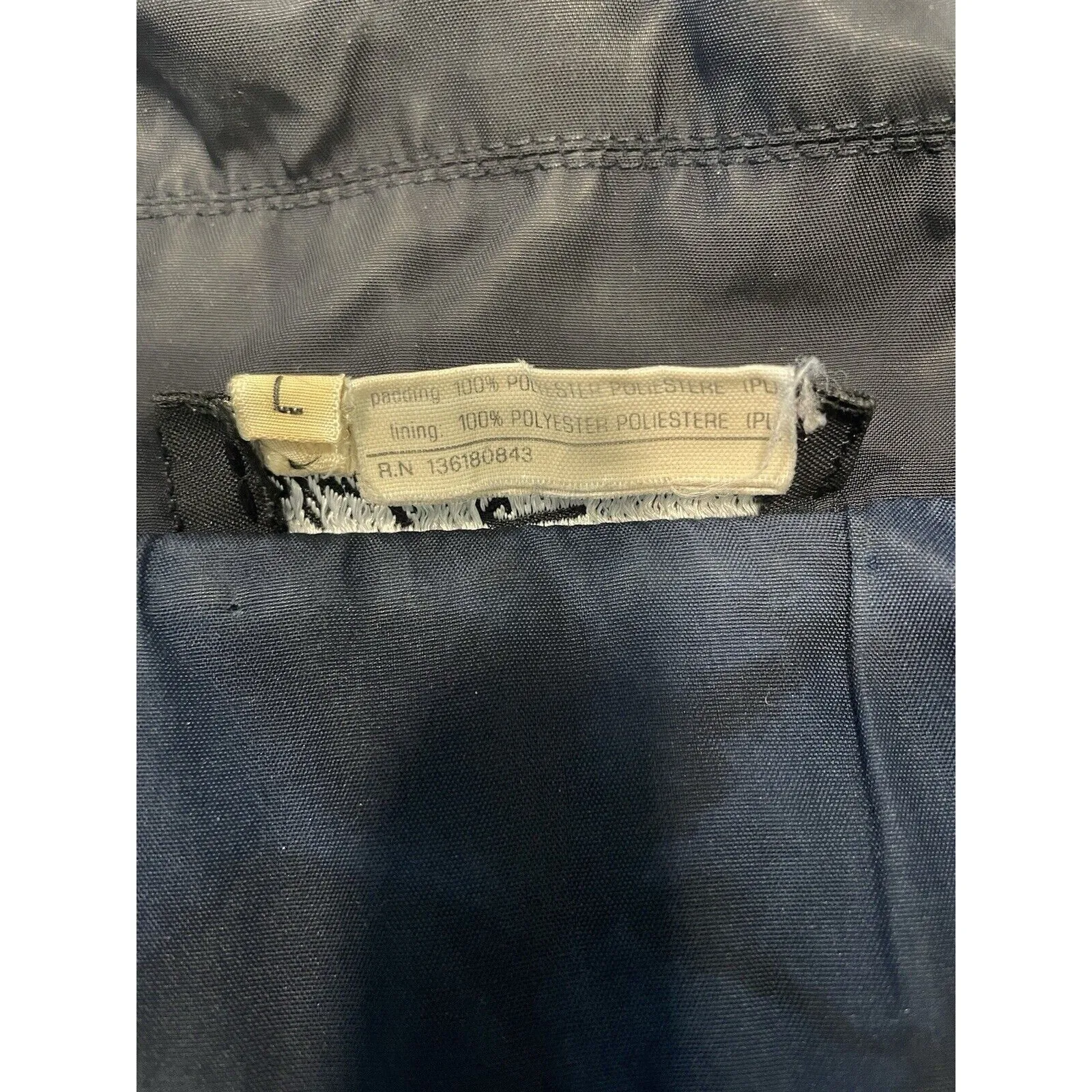 VTG Salvatore Ferragamo Women's Quilted Jacket Navy Blue Gold Button Lightweight - Size Large