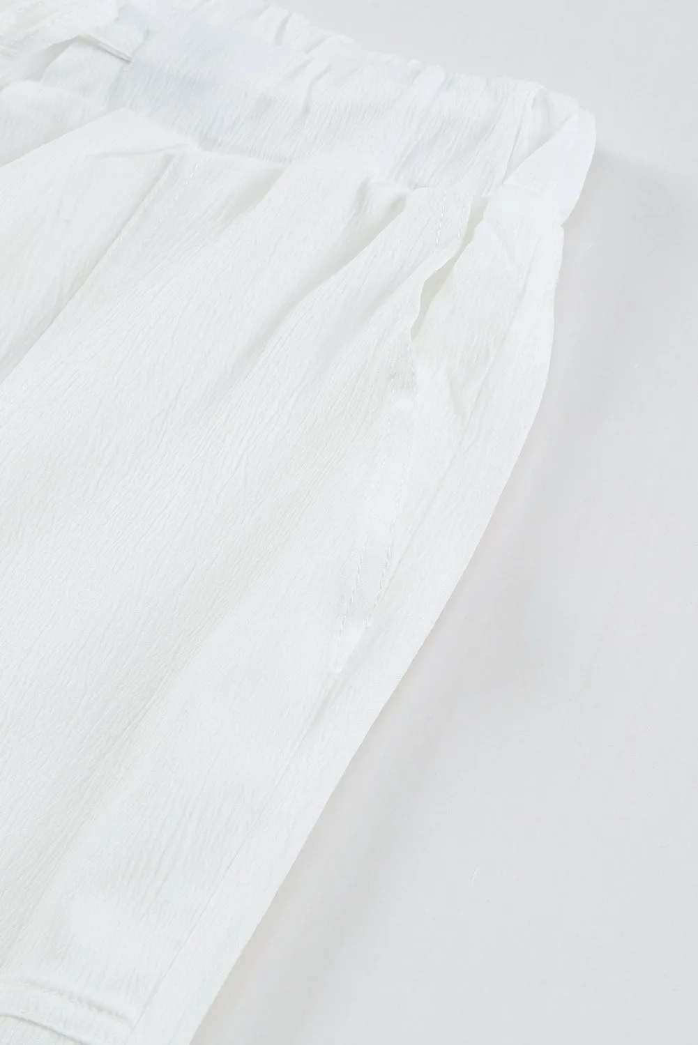 Waist Crinkled Wide Leg Pants