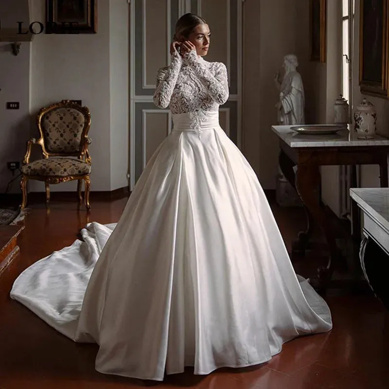 Wedding Dress A Line Princess Bride Dresses Vestidos de novia Satin