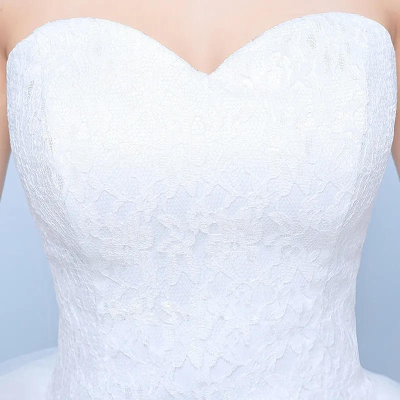 Wedding Dress Bride Dress Lace Strapless Wedding Gowns