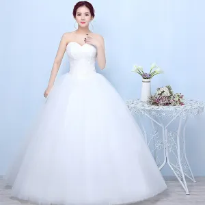 Wedding Dress Bride Dress Lace Strapless Wedding Gowns