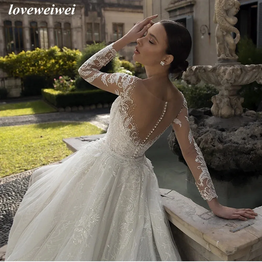 Wedding Dress Detachable A-Line Skirt Bridal Gown
