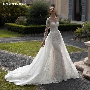 Wedding Dress Detachable A-Line Skirt Bridal Gown
