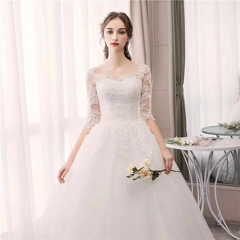 Wedding Dress Fashion Embroidery Lace Up Plus Size