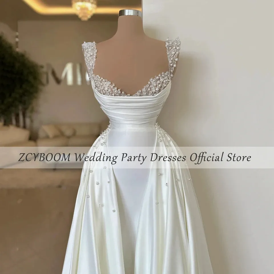 Wedding Dress Mermaid Floor Length Sweep Train Custom Made Bridal Gown
