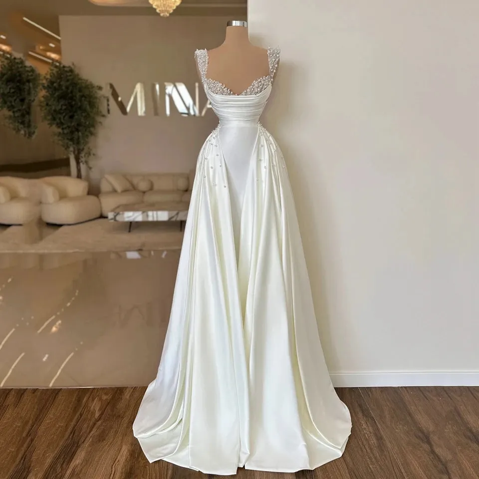 Wedding Dress Mermaid Floor Length Sweep Train Custom Made Bridal Gown