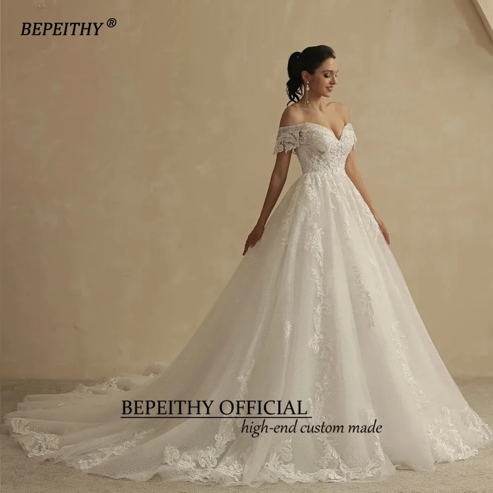 Wedding Dresses For Women Bride Romantic Lace Sleeveless Boho Bridal Gown