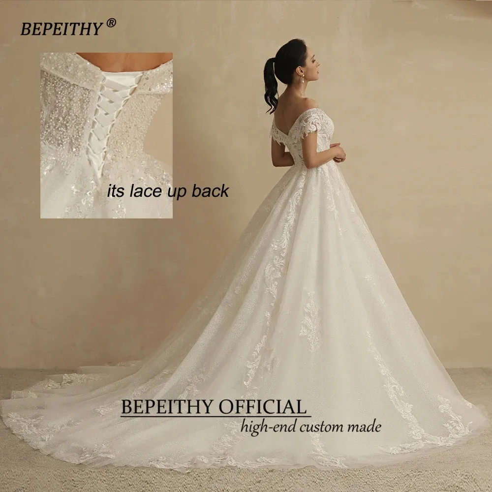 Wedding Dresses For Women Bride Romantic Lace Sleeveless Boho Bridal Gown