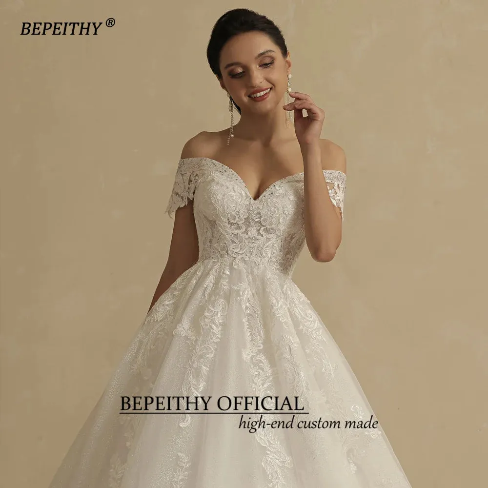 Wedding Dresses For Women Bride Romantic Lace Sleeveless Boho Bridal Gown