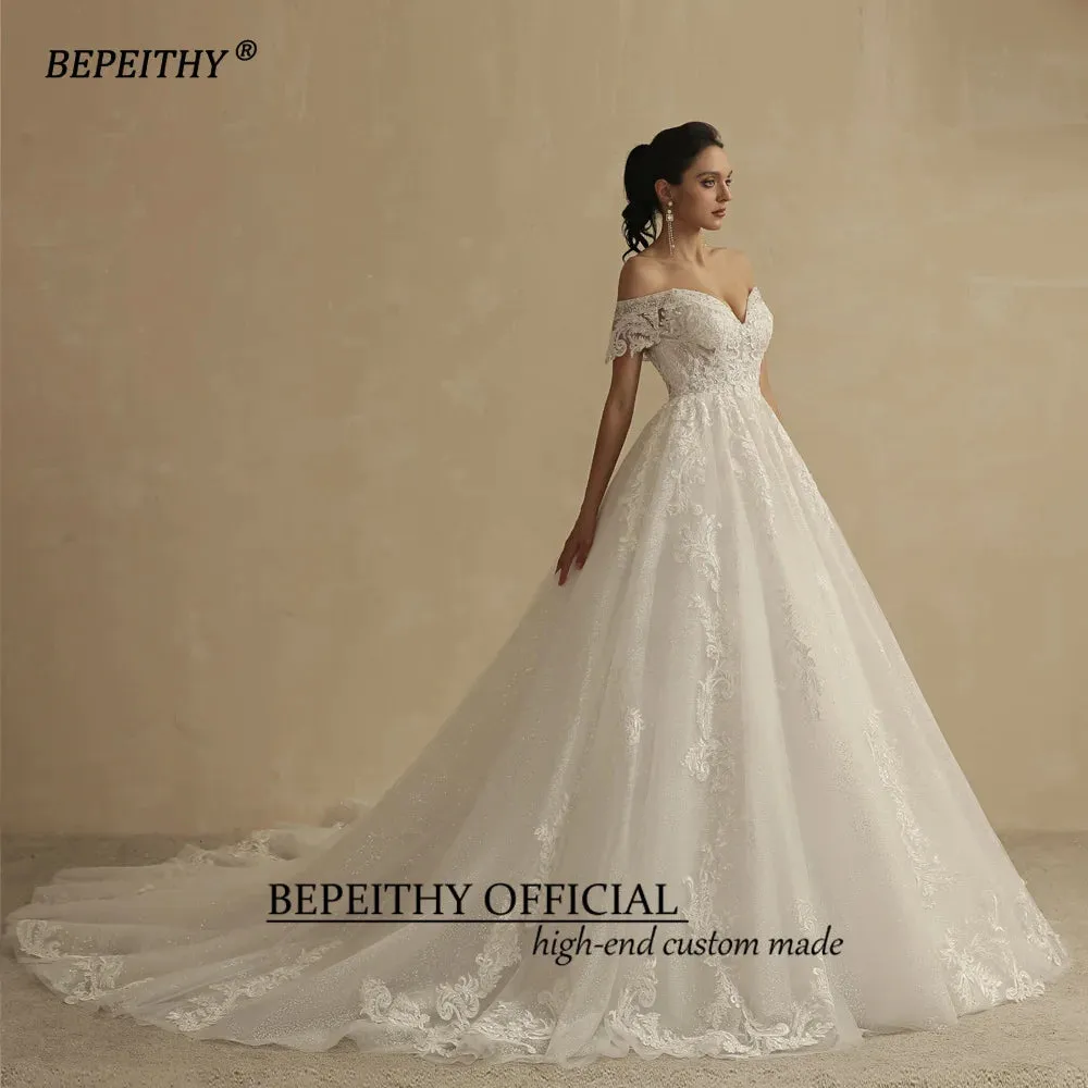 Wedding Dresses For Women Bride Romantic Lace Sleeveless Boho Bridal Gown