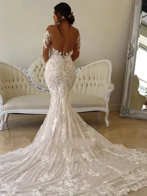 Wedding Dresses For Women Long Sleeves Bridal Gowns