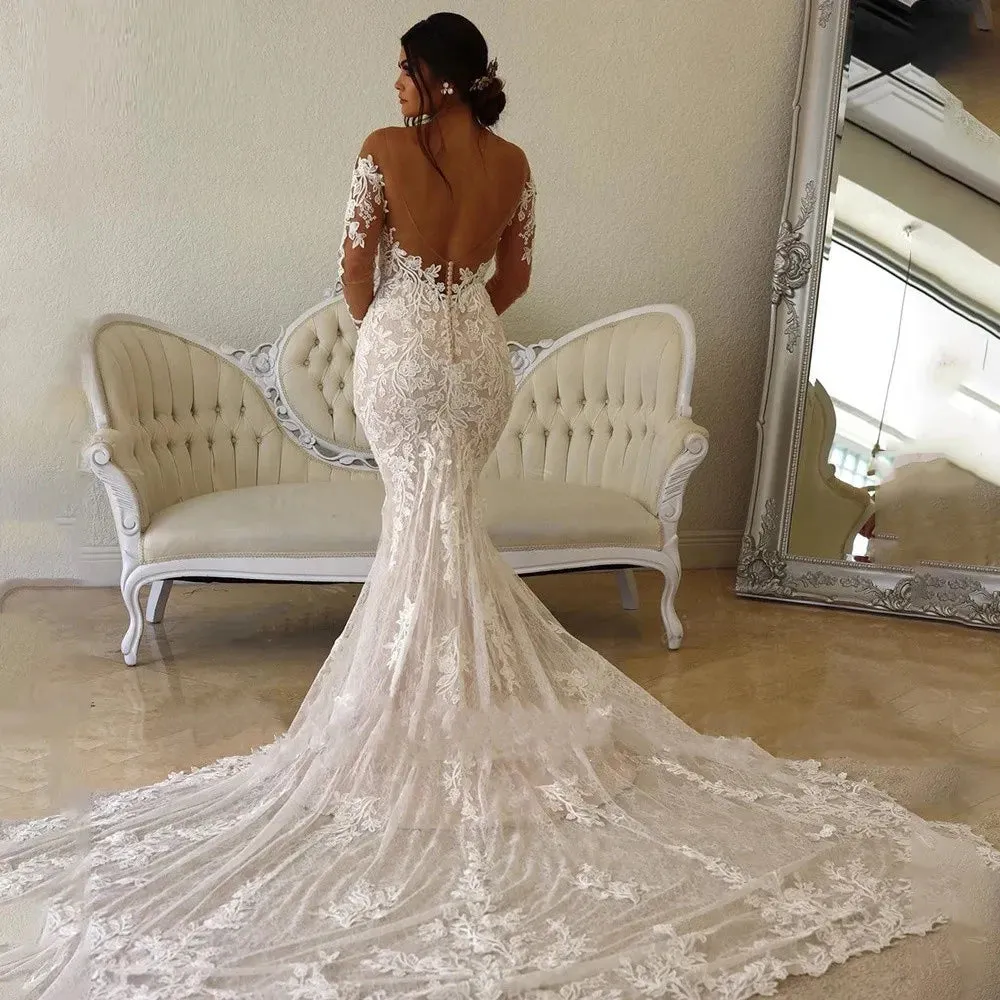 Wedding Dresses For Women Long Sleeves Bridal Gowns