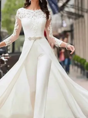 Wedding Jumpsuit Bride Wedding Dresses Vestidos Elegantes Para Mujer