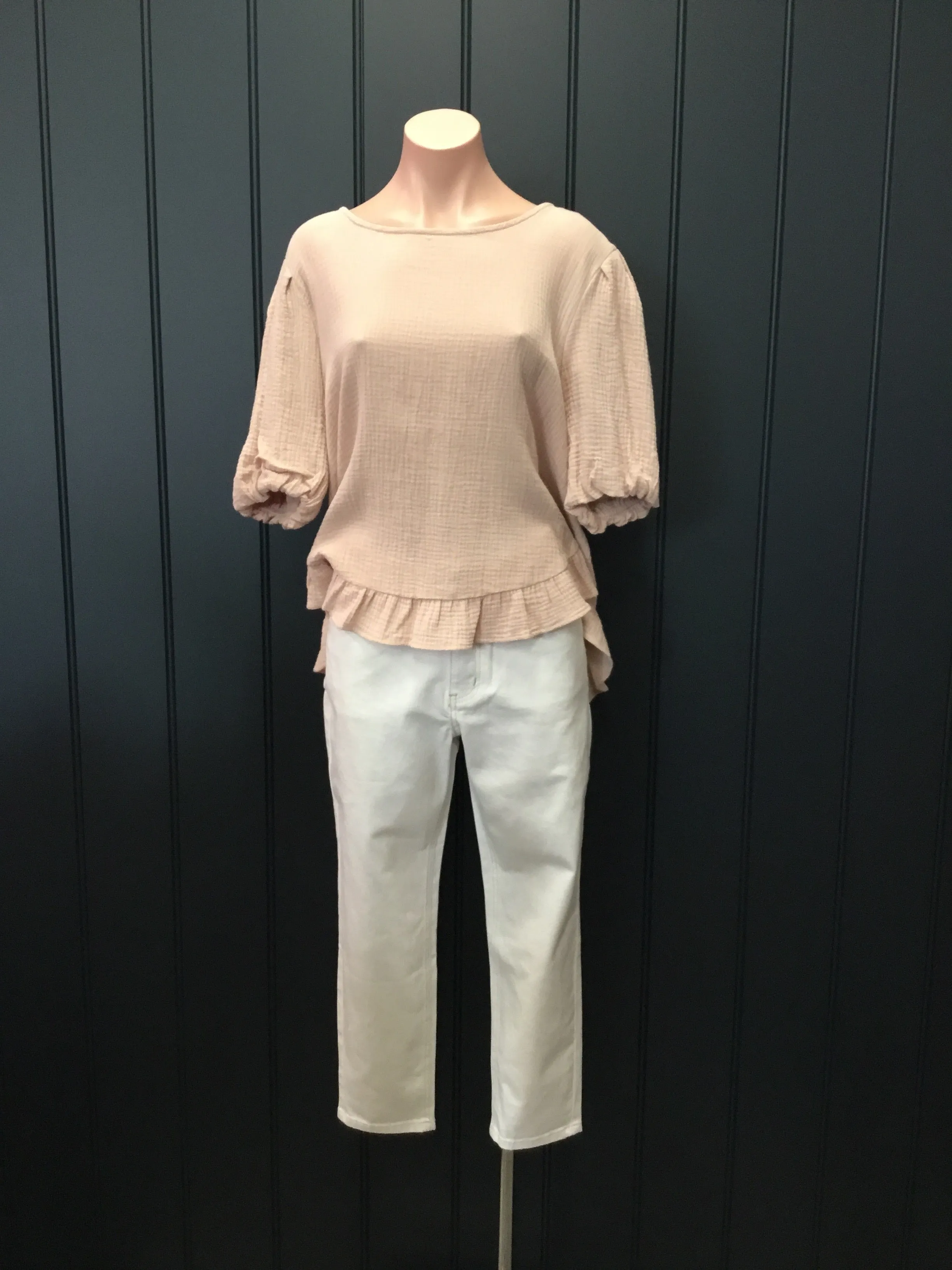 White Denim Jeans - Relaxed Fit