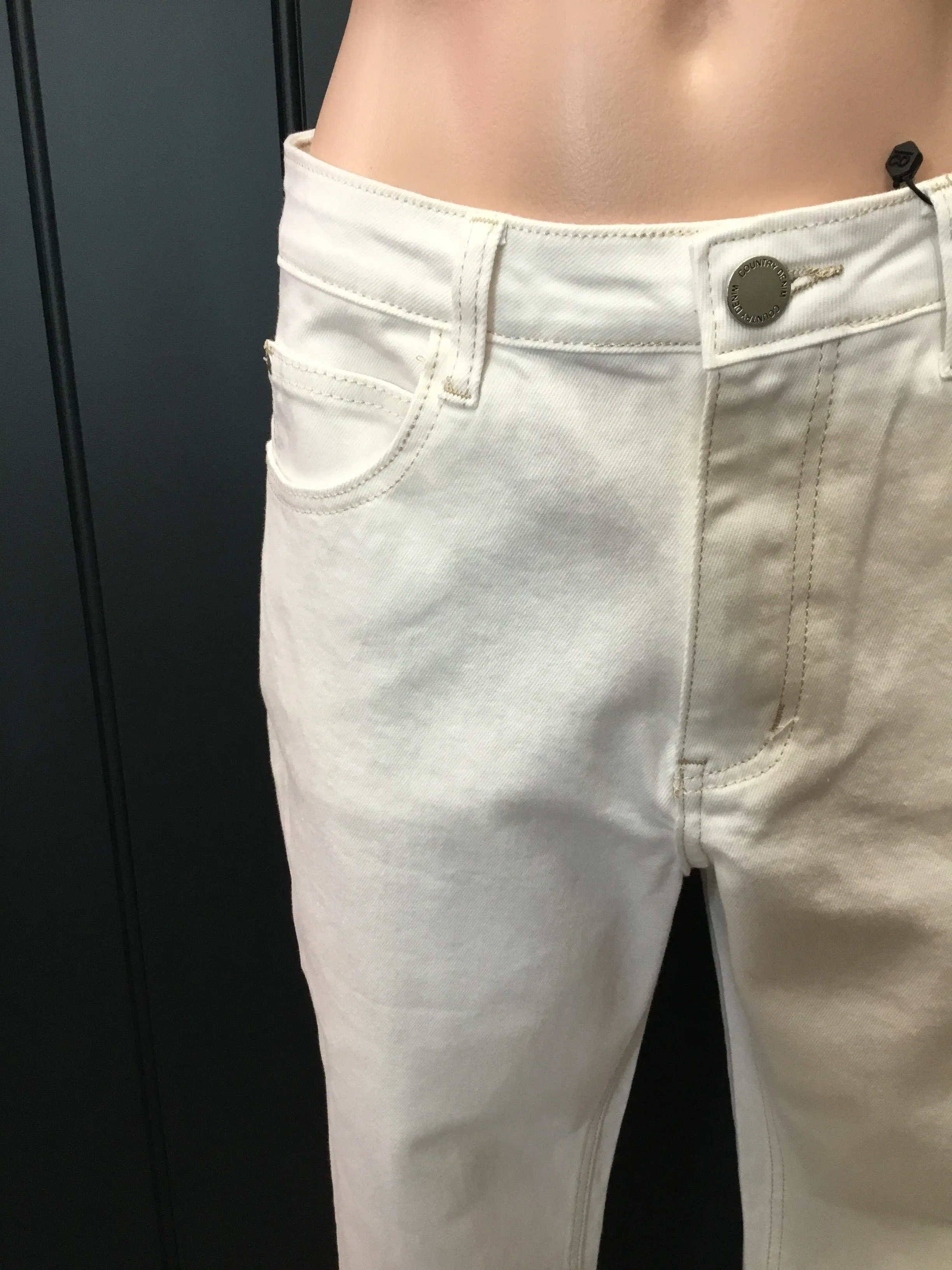 White Denim Jeans - Relaxed Fit