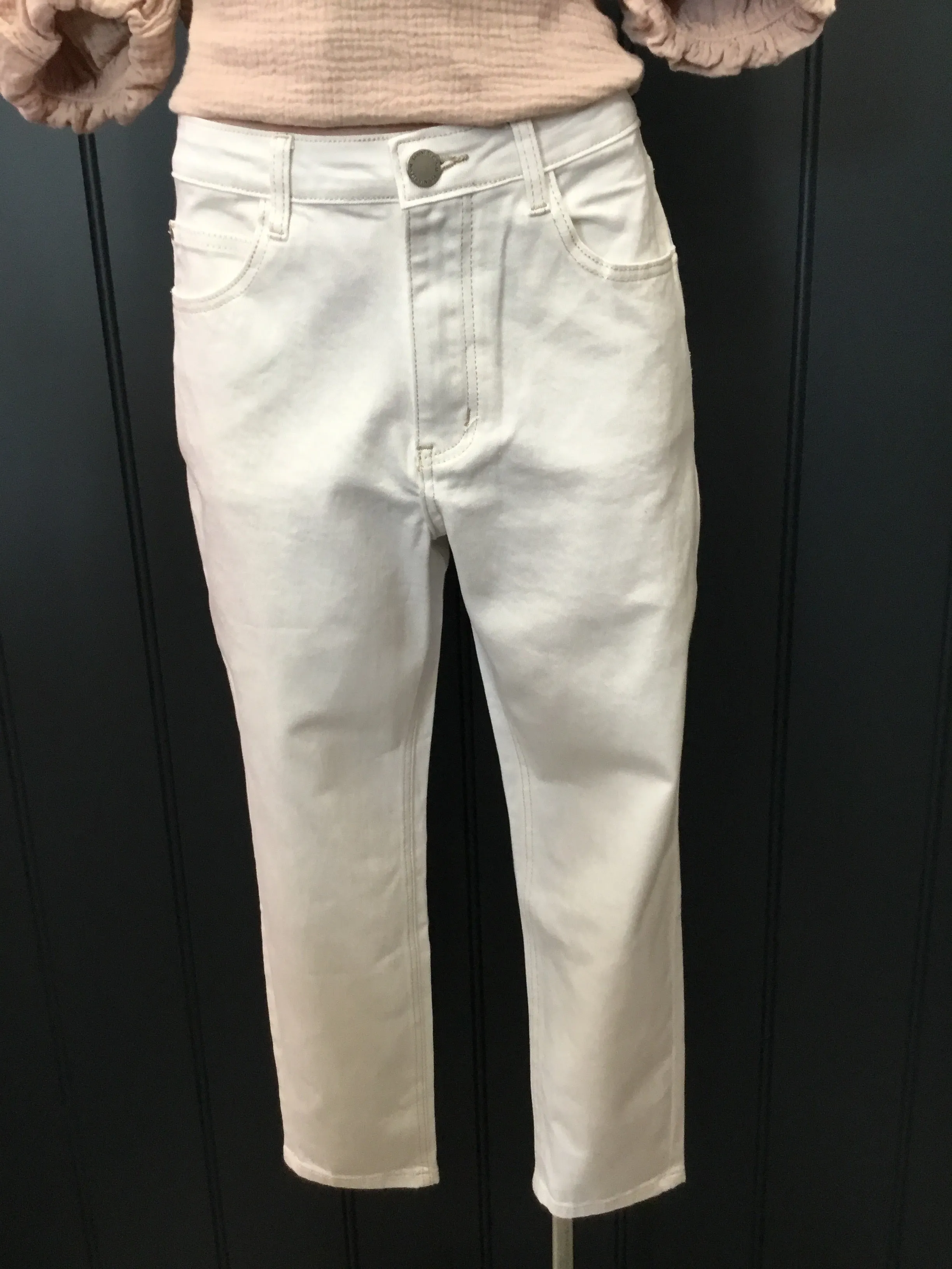 White Denim Jeans - Relaxed Fit