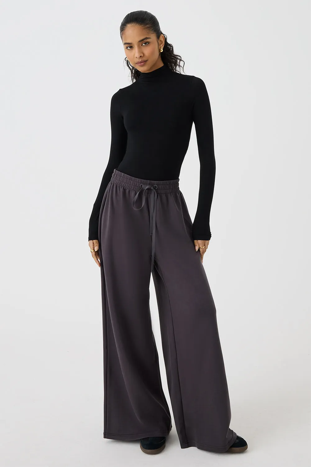 Wide Leg Track Bottom