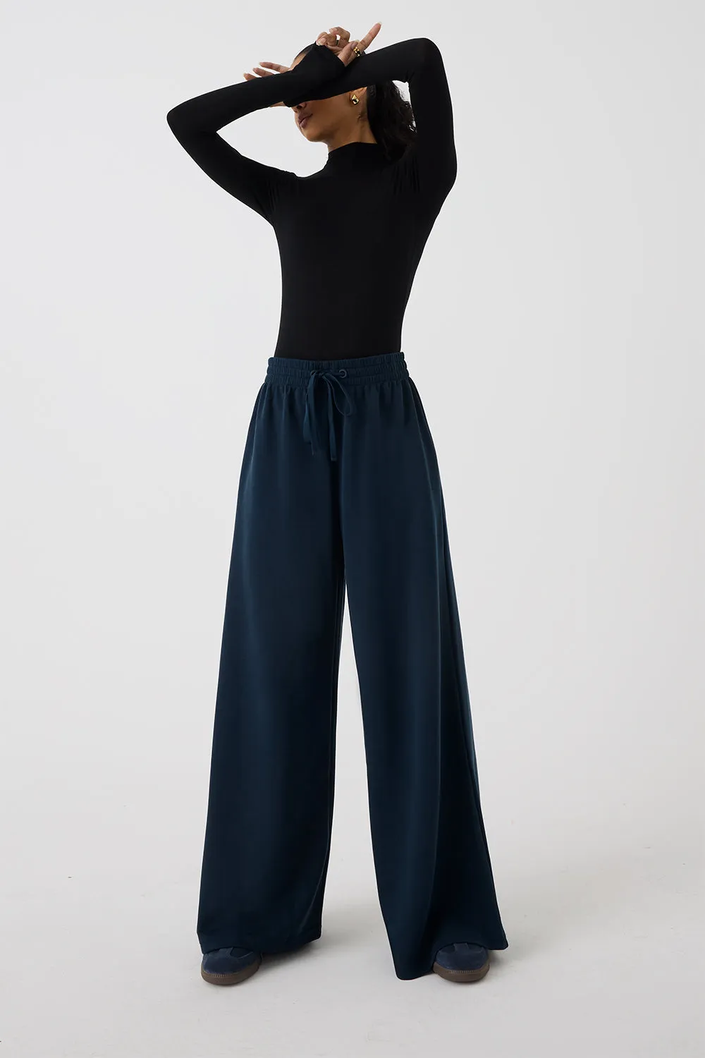 Wide Leg Track Bottom
