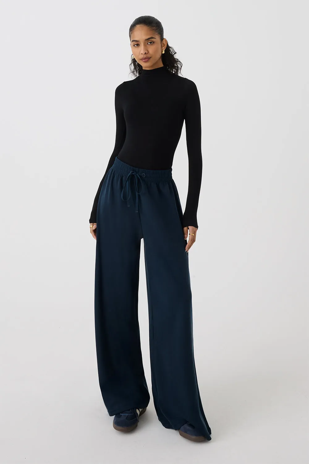 Wide Leg Track Bottom