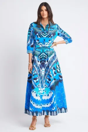WILD FEATHERS LINEN DRESS