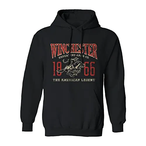 Winchester Classic - Vintage 1866 Horse and Rider - Fleece Pullover Hoodie