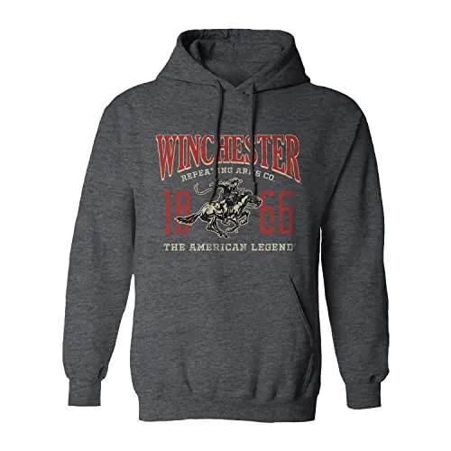 Winchester Classic - Vintage 1866 Horse and Rider - Fleece Pullover Hoodie