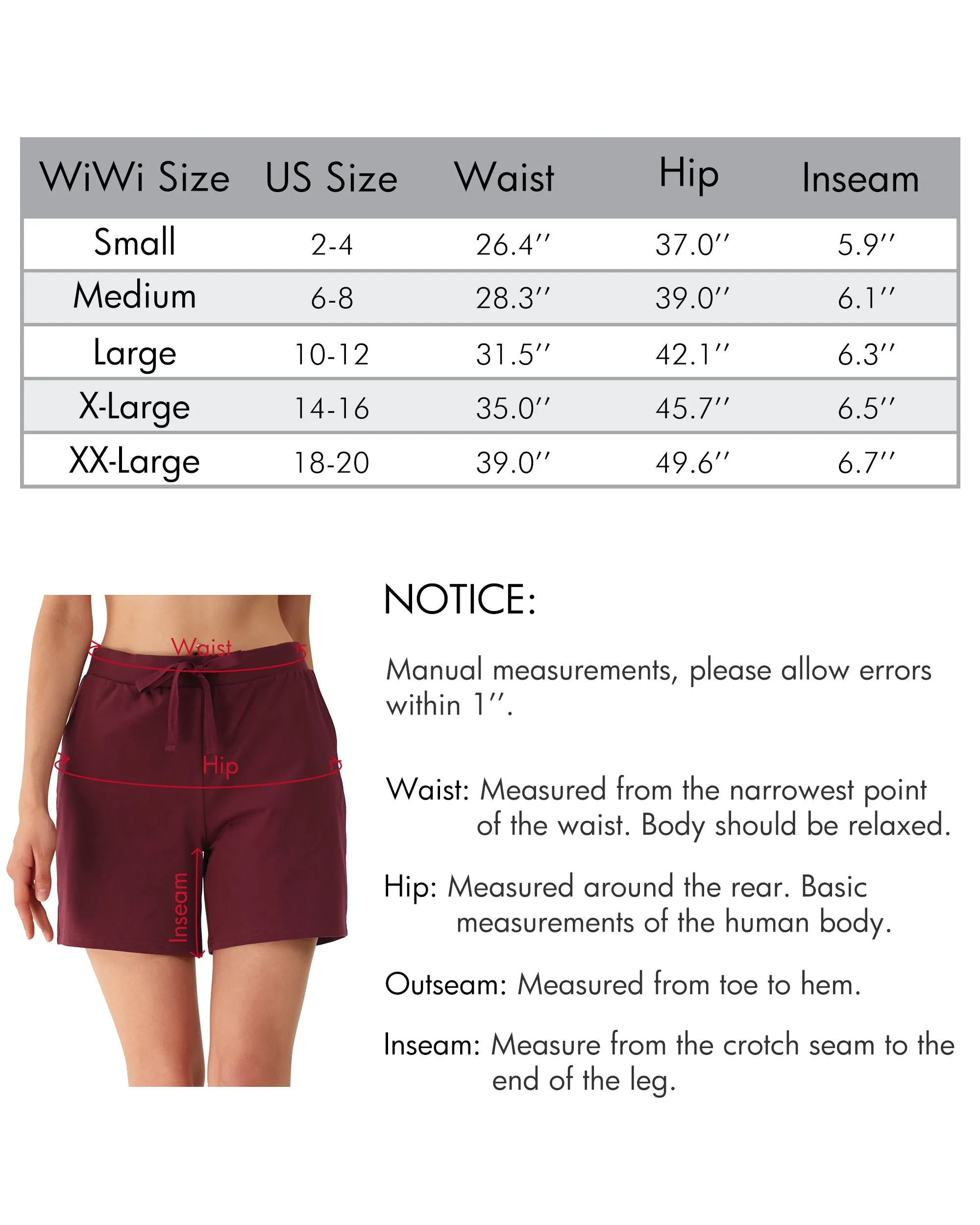 WiWi Women's Pajama Shorts Lightweight Soft Cotton Sleep Bottoms