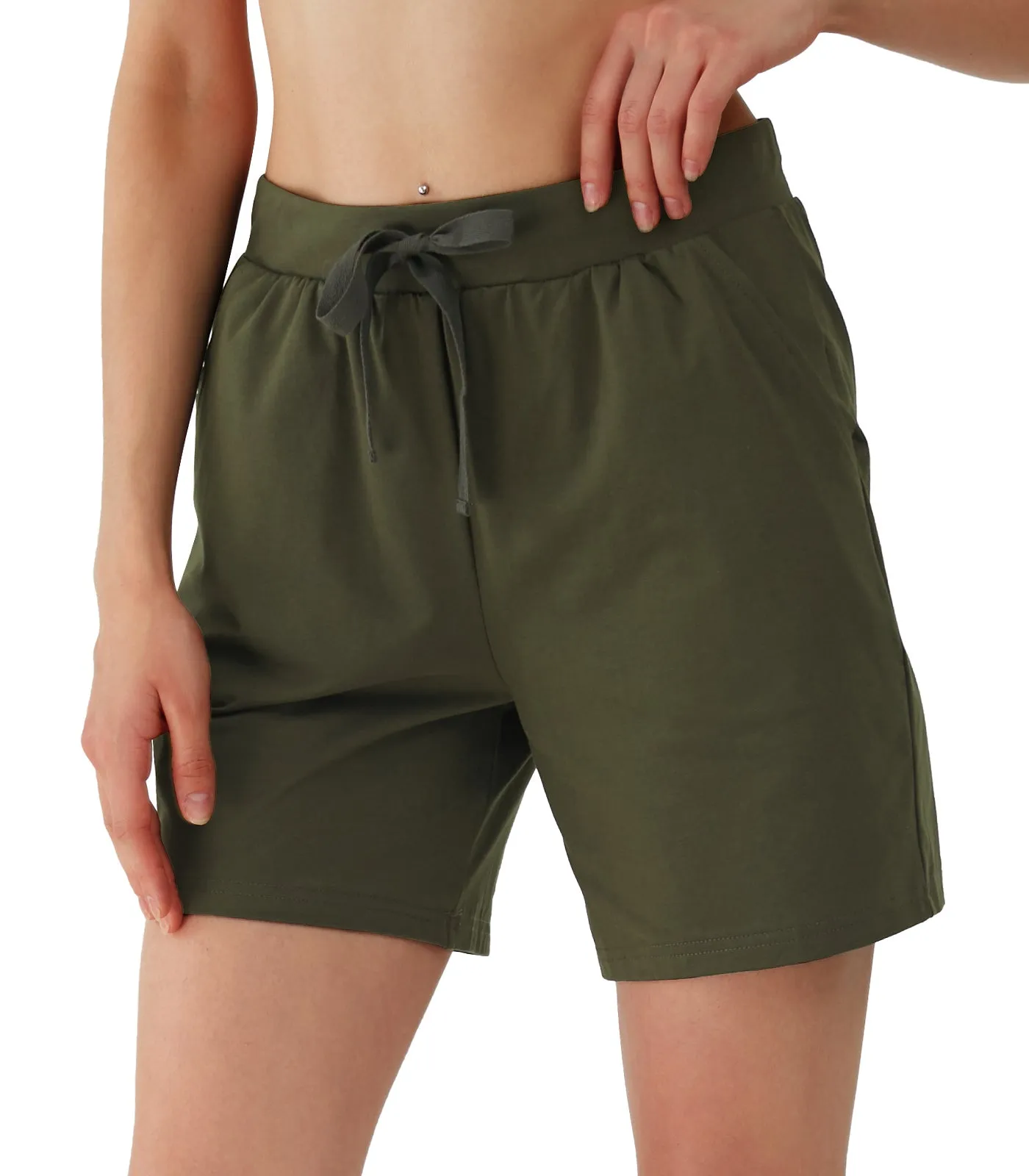 WiWi Women's Pajama Shorts Lightweight Soft Cotton Sleep Bottoms