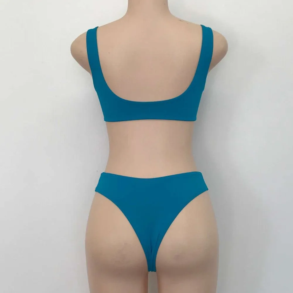Women Sexy Push-Up Padded Bra Beach Bikini Set