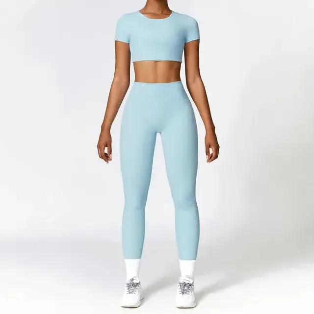 Women's 2 Piece Tight Quick-Drying Fitness Wear